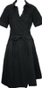 A/T ATSURO TAYAMA JAPAN. NEW W/TAGS Black Stripe Cotton Cache-Coeur Dress