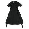 A/T ATSURO TAYAMA JAPAN. NEW W/TAGS Black Stripe Cotton Cache-Coeur Dress