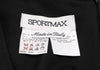 MaxMara  Italy. SPORTMAX. Black Belted Poly Sleeveless Dress