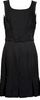 MaxMara  Italy. SPORTMAX. Black Belted Poly Sleeveless Dress