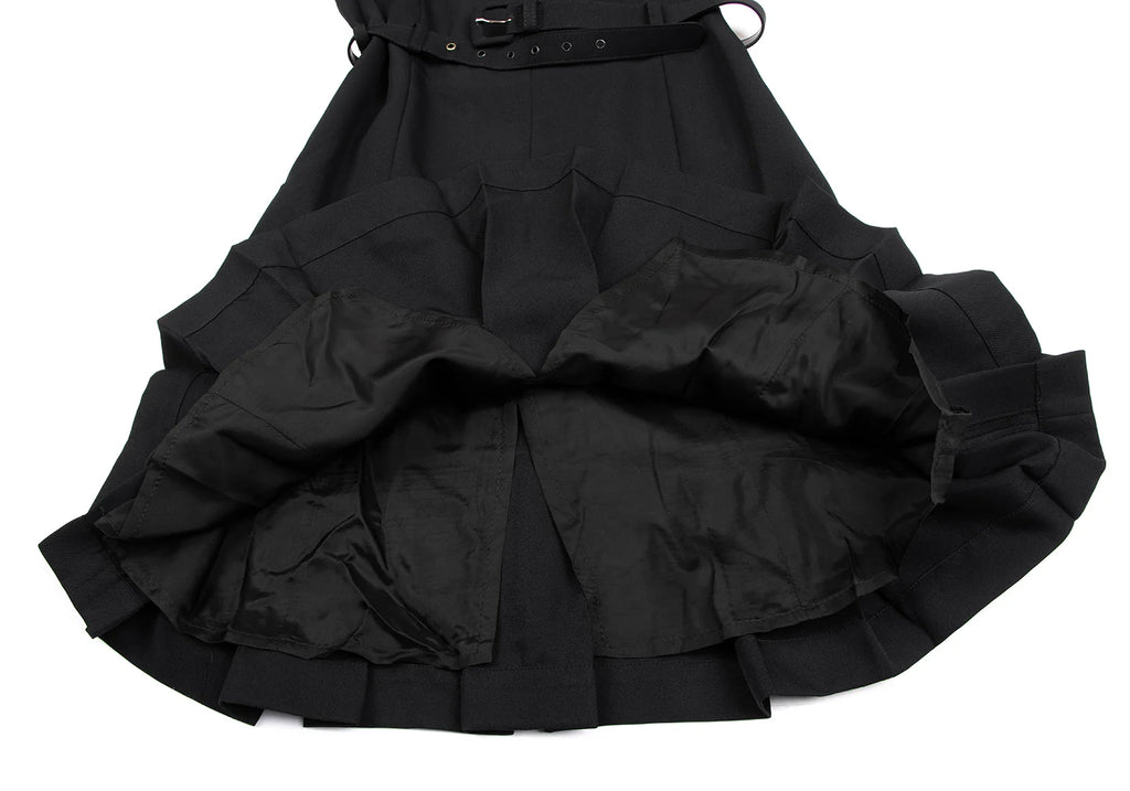 MaxMara  Italy. SPORTMAX. Black Belted Poly Sleeveless Dress