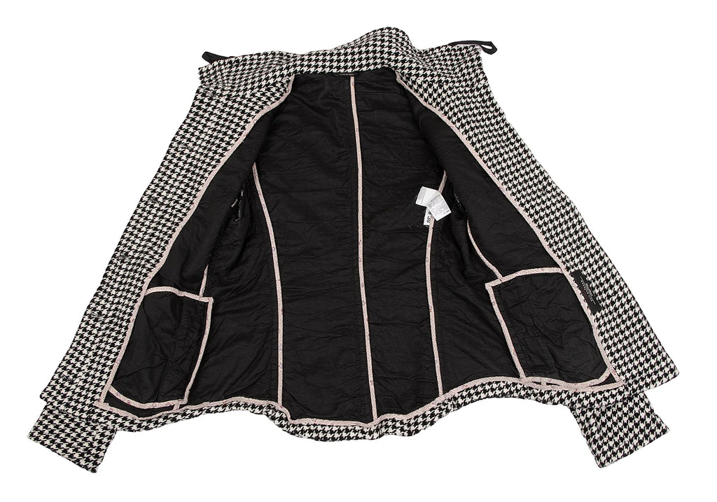 Max Mara  ITALY. WEEKEND White, Black Houndstooth Jacket