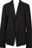 YOHJI YAMAMOTO JAPAN. Y's Wool Black Gabardine Buttonless Jacket