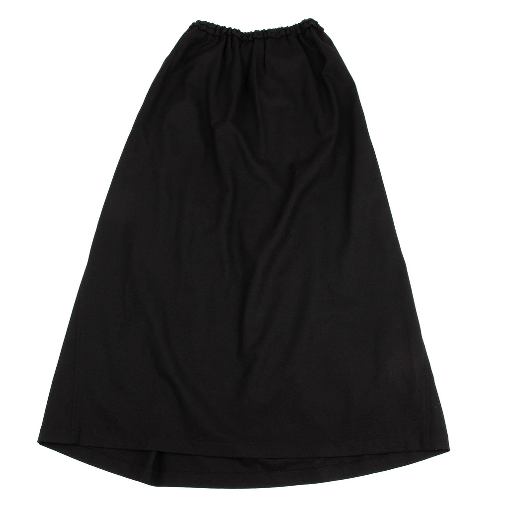 pour deux JAPAN. Waist Switching Wool Black Skirt