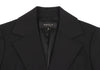 ISSEY MIYAKE JAPAN. EPOCA. Black Nylon Wool Stretch Jacket