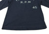45rpm JAPAN. 45R NEW. NWOT. Indigo Dyed Logo Printed Long Sleeve Shirt