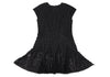 HIROKO KOSHINO JAPAN. HIROKO BIS. Black Jacquard Mesh Flare Dress