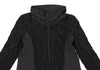 HIROKO KOSHINO JAPAN. HIROKO BIS. Black Jacquard Mesh Zip Jacket