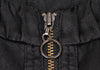 HIROKO KOSHINO HIROKO BIS JAPAN. Black Synthetic Suede Switching Zip Tunic/Mini Dress