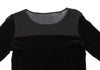 HIROKO KOSHINO HIROKO BIS eSSeNtieL Black Mesh Switching Velor T Shirt
