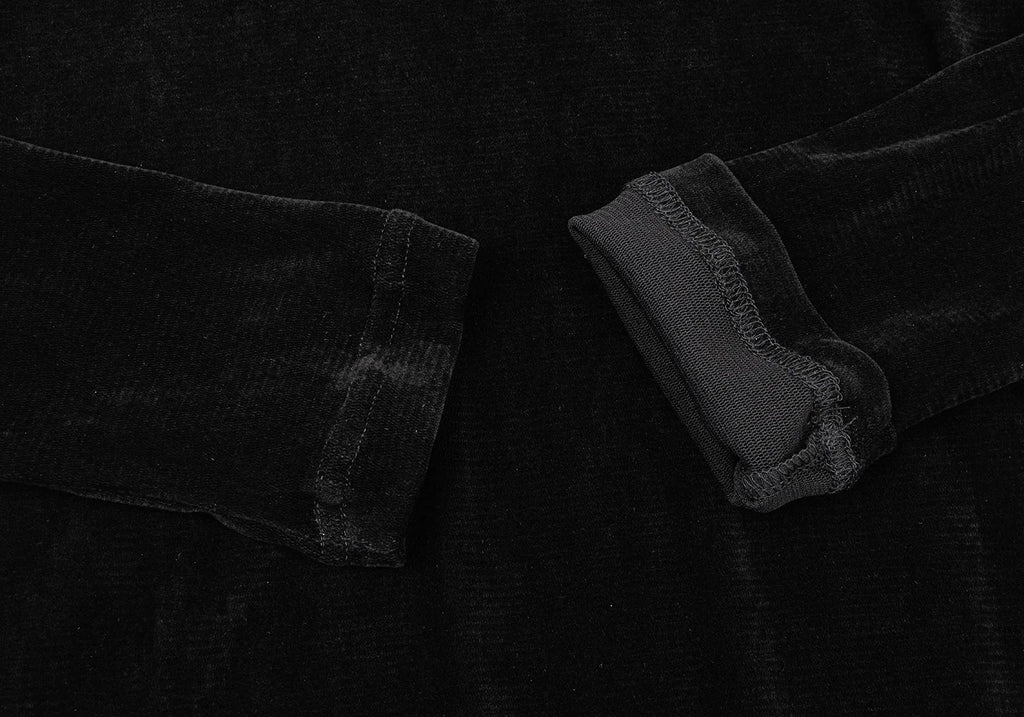 HIROKO KOSHINO HIROKO BIS eSSeNtieL Black Mesh Switching Velor T Shirt