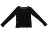 HIROKO KOSHINO HIROKO BIS eSSeNtieL Black Mesh Switching Velor T Shirt