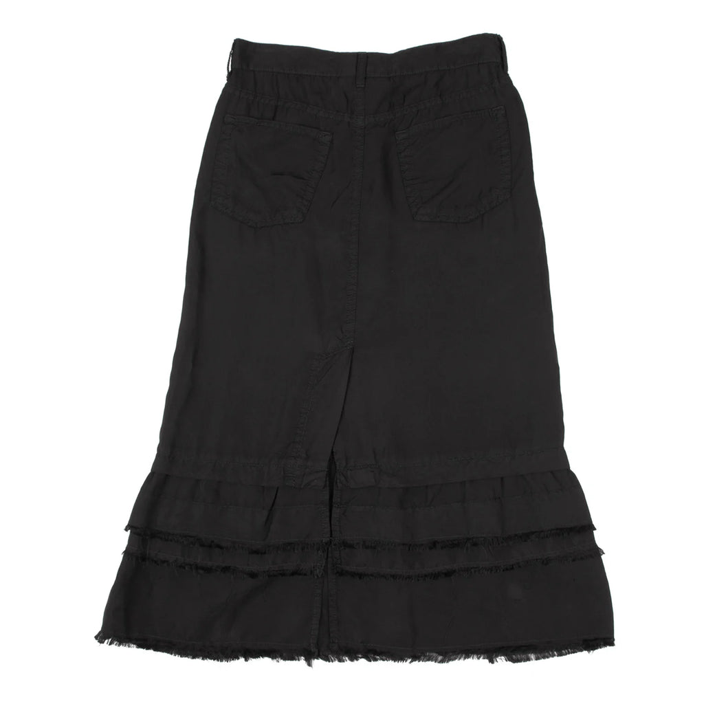 COMME des GARCONS JAPAN. TRICOT. Black Dyed Switching Skirt
