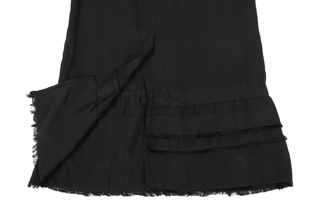 COMME des GARCONS JAPAN. TRICOT. Black Dyed Switching Skirt