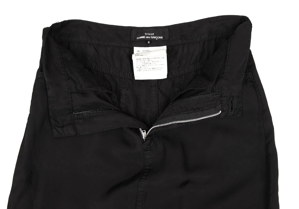 COMME des GARCONS JAPAN. TRICOT. Black Dyed Switching Skirt