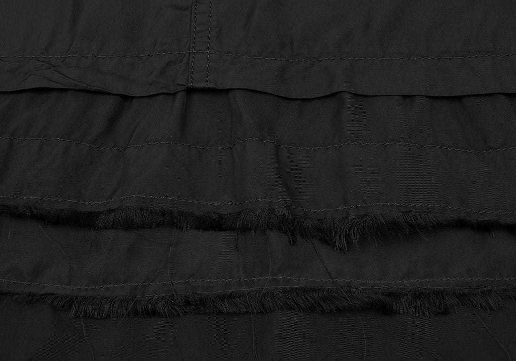 COMME des GARCONS JAPAN. TRICOT. Black Dyed Switching Skirt