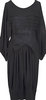 A/T ATSURO TAYAMA JAPAN. Black Frill Tuck Knit Dress