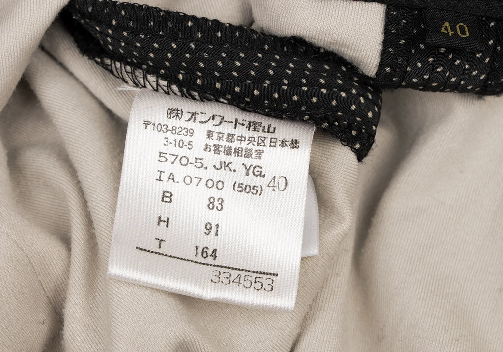 Jean Paul GAULTIER PARIS. FEMME Black Pin Dot Printed Silk Jacket