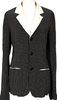 Jean Paul GAULTIER PARIS. FEMME Black Pin Dot Printed Silk Jacket