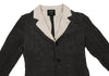 Jean Paul GAULTIER PARIS. FEMME Black Pin Dot Printed Silk Jacket