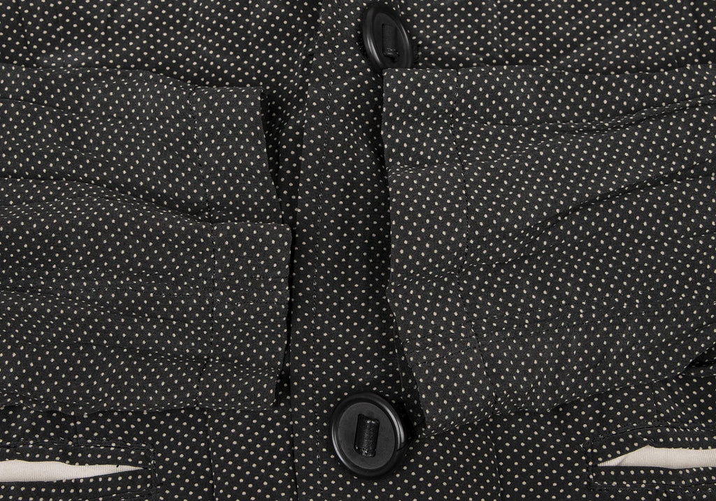 Jean Paul GAULTIER PARIS. FEMME Black Pin Dot Printed Silk Jacket