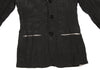 Jean Paul GAULTIER PARIS. FEMME Black Pin Dot Printed Silk Jacket