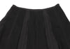 SONIA RYKIEL PARIS. Black Triacetate Blend Pintuck Switching Skirt