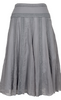 Sybilla,Jocomomola MADRID. Grey Cotton Lace Flare Skirt