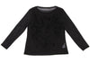 HIROKO KOSHINO  HIROKO BIS JAPAN. Black Mesh Front Crepe Design Shirt
