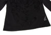 HIROKO KOSHINO  HIROKO BIS JAPAN. Black Mesh Front Crepe Design Shirt