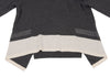 HIROKO KOSHINO  HIROKO BIS JAPAN. Charcoal Color Wool Blended Switching Knit Sweater