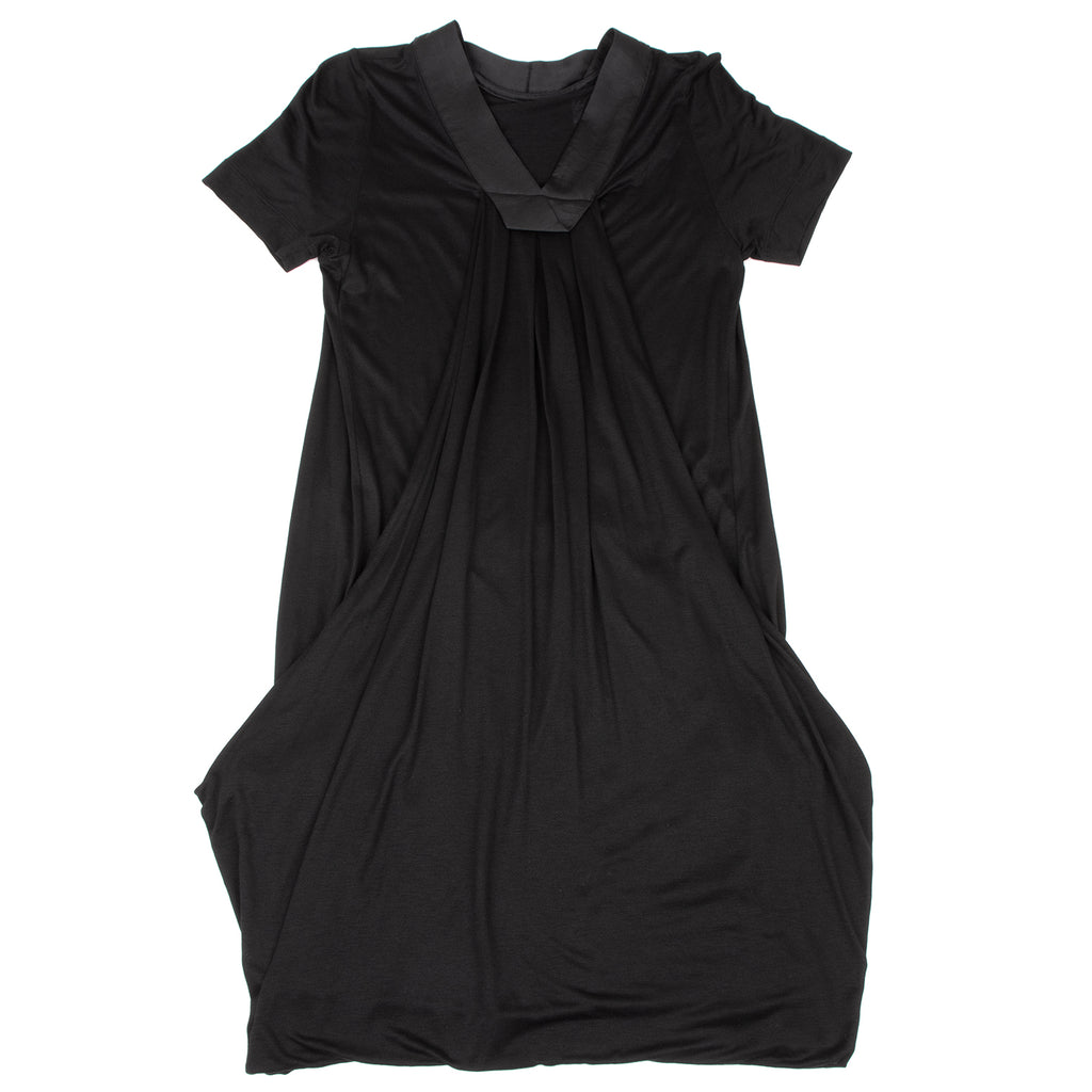 HIROKO KOSHINO. HIROKO BIS Black Rayon V-Neck Tunic