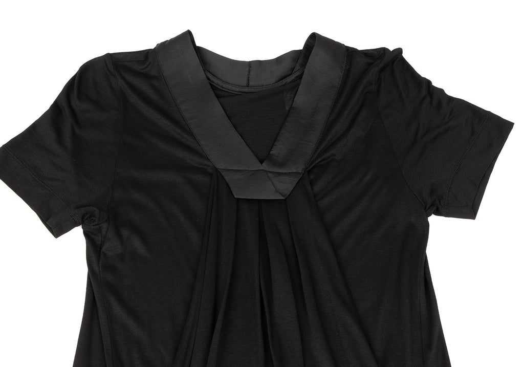 HIROKO KOSHINO. HIROKO BIS Black Rayon V-Neck Tunic