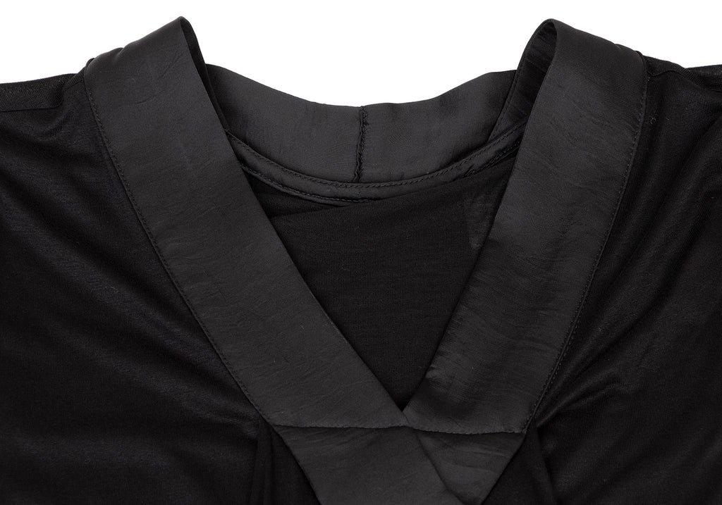 HIROKO KOSHINO. HIROKO BIS Black Rayon V-Neck Tunic