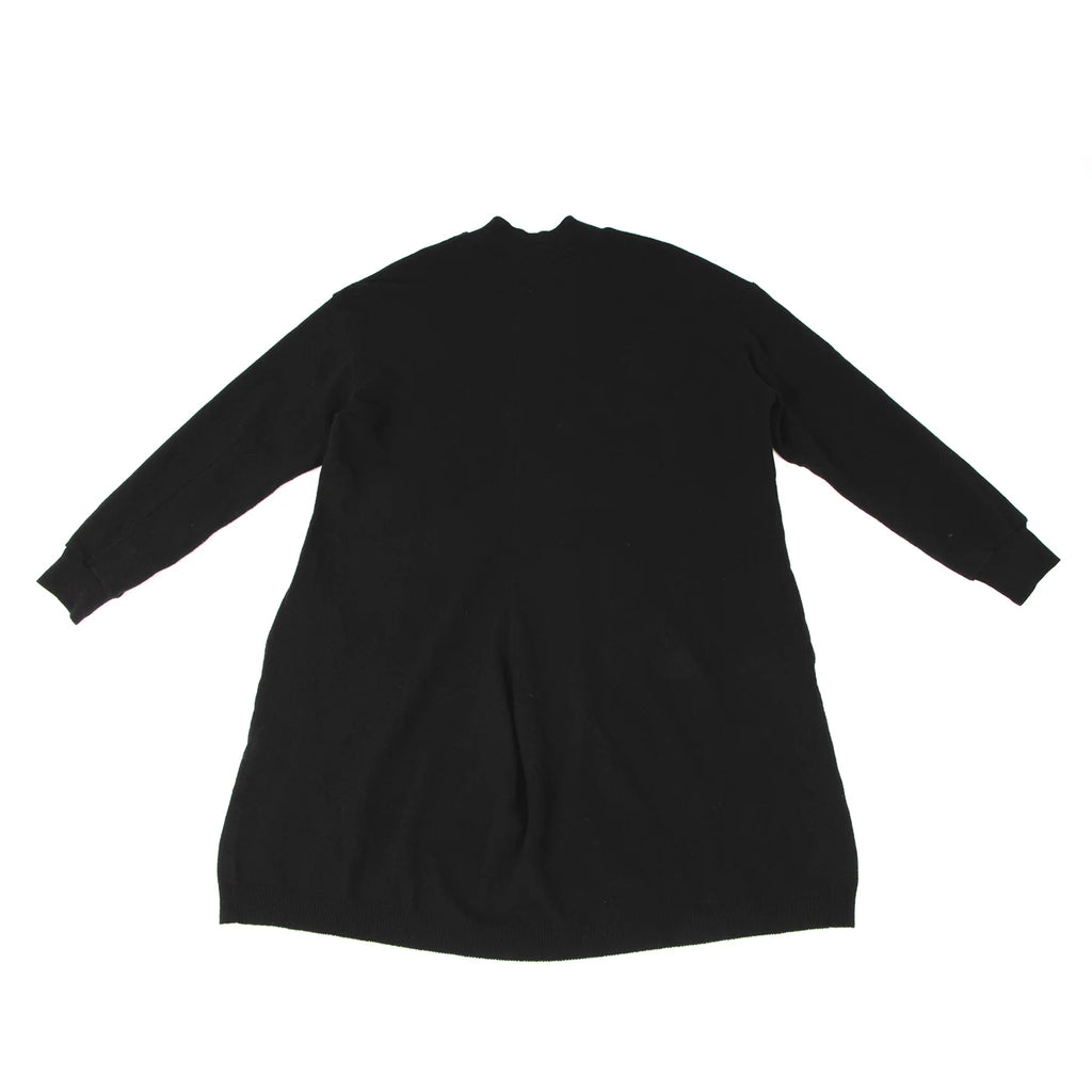 YOHJI YAMAMOTO JAPAN. Y's Black Wool Blend Sleeve Lining Dot Knit Dress
