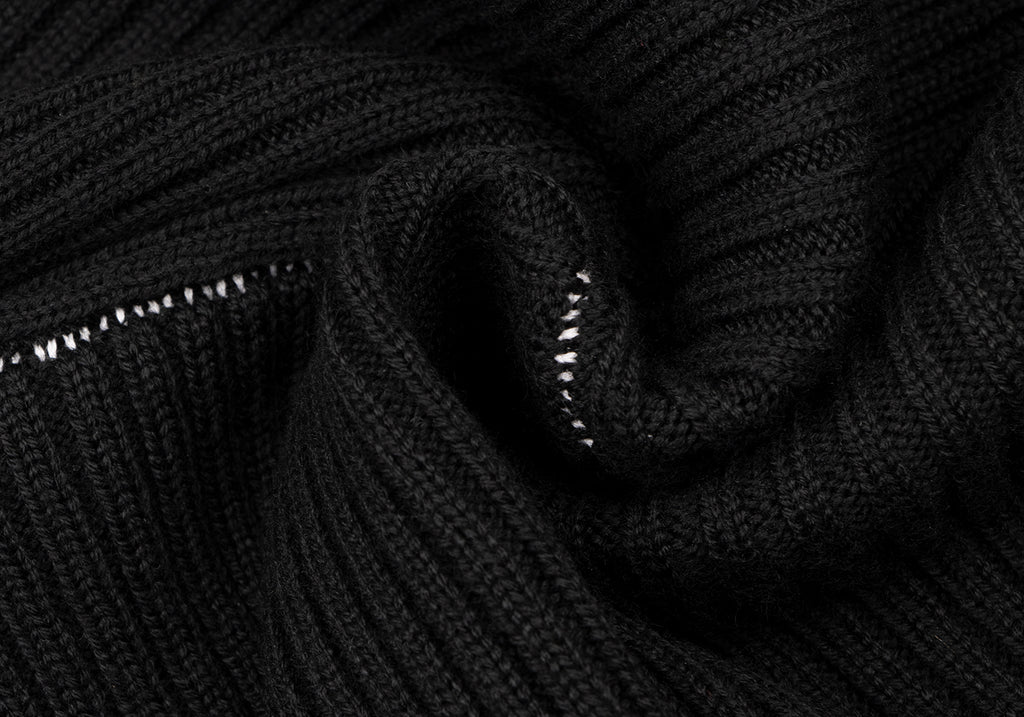 Maison Martin Margiela Paris. MM6 . Black Turtle Neck Rib Knit Sweater