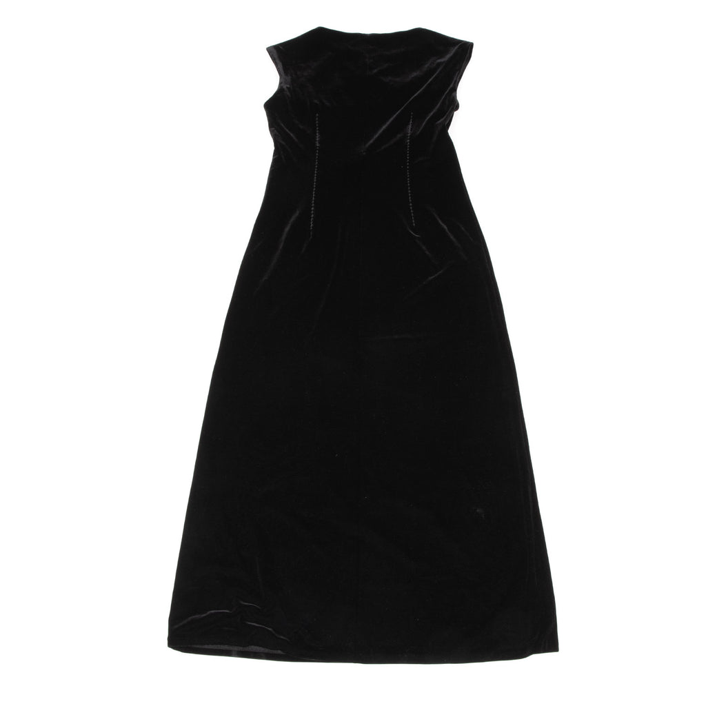 HIROKO KOSHINO. HIROKO BIS. Black Velor Sleeveless Dress