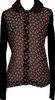 COMME des GARCONS JAPAN. TRICOT. Cherry Printed Black Wool Shirt