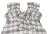 COMME des GARCONS JAPAN. TRICOT. Back Ribbon Frill White,Black Checker Dress