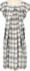 COMME des GARCONS JAPAN. TRICOT. Back Ribbon Frill White,Black Checker Dress