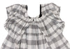 COMME des GARCONS JAPAN. TRICOT. Back Ribbon Frill White,Black Checker Dress