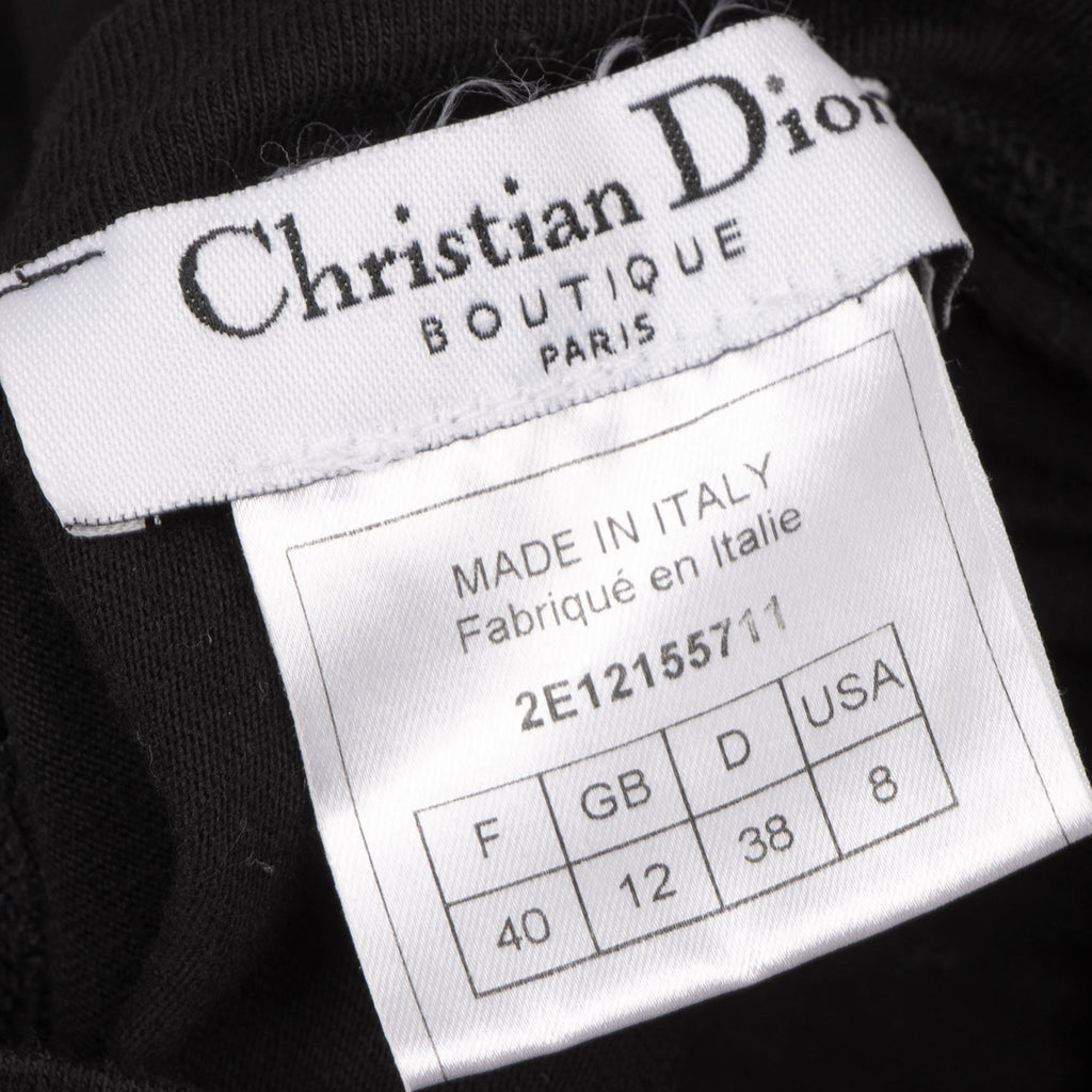 Christian Dior PARIS BOUTIQUE. Cold Shoulder Black Rib Shoulder Design Tank Top
