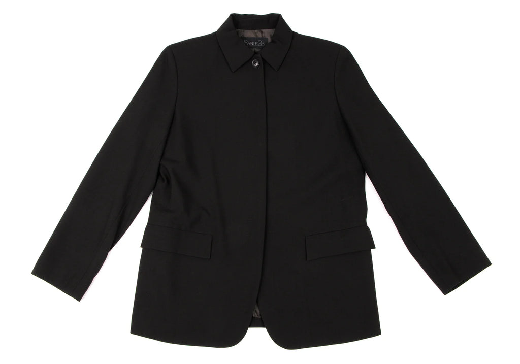 Max Mara BASILE 28 ITALY. Black Wool / Poly Jacket