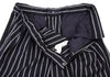 45rpm 45R JAPAN. Navy Striped Tuck Pants