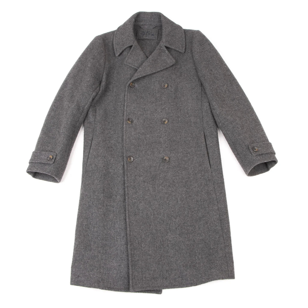 45RPM 45R japan. Cashmere Double Breasted Charcoal Wool/Cashmere Coat