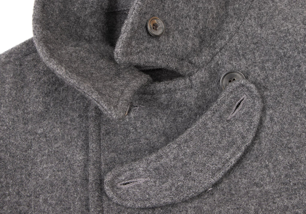 45RPM 45R japan. Cashmere Double Breasted Charcoal Wool/Cashmere Coat