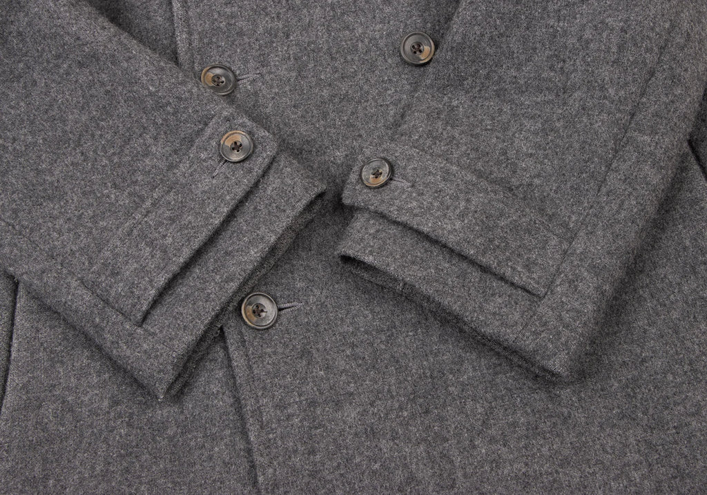 45RPM 45R japan. Cashmere Double Breasted Charcoal Wool/Cashmere Coat