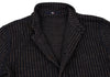 45RPM 45R JAPAN. Navy Wool Striped Mao Collar Knit Jacket