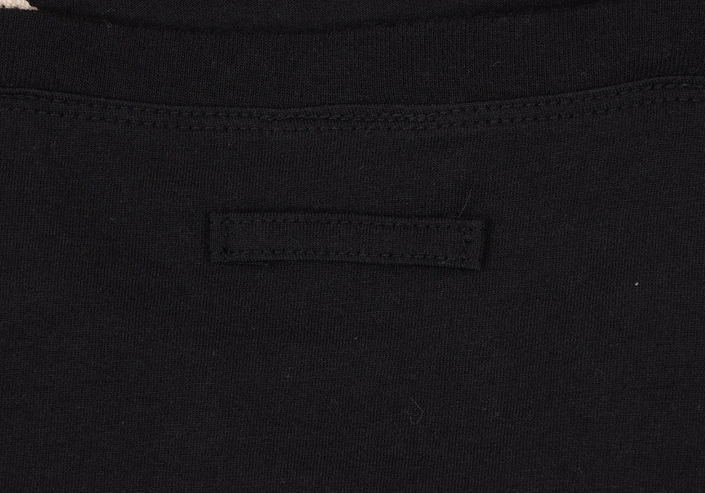 Jean Paul GAULTIER FEMME PARIS. Black Cotton Logo Lace Camisole Top
