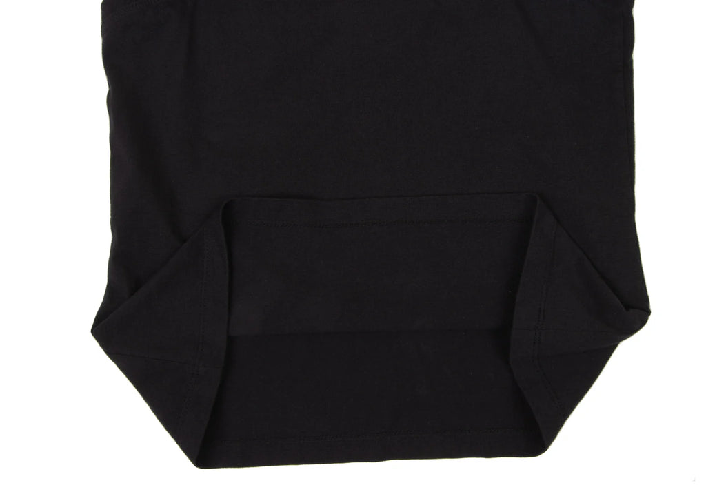Jean Paul GAULTIER FEMME PARIS. Black Cotton Logo Lace Camisole Top